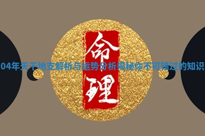 04年天干地支解析与运势分析揭秘你不可错过的知识